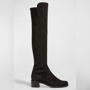 Stuart weitzman over the knee suede boots with fabric in the back. Pull on